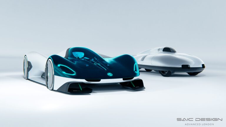 Image 1 - MG EXE181 Concept Car alongside the record-breaking MG EX181