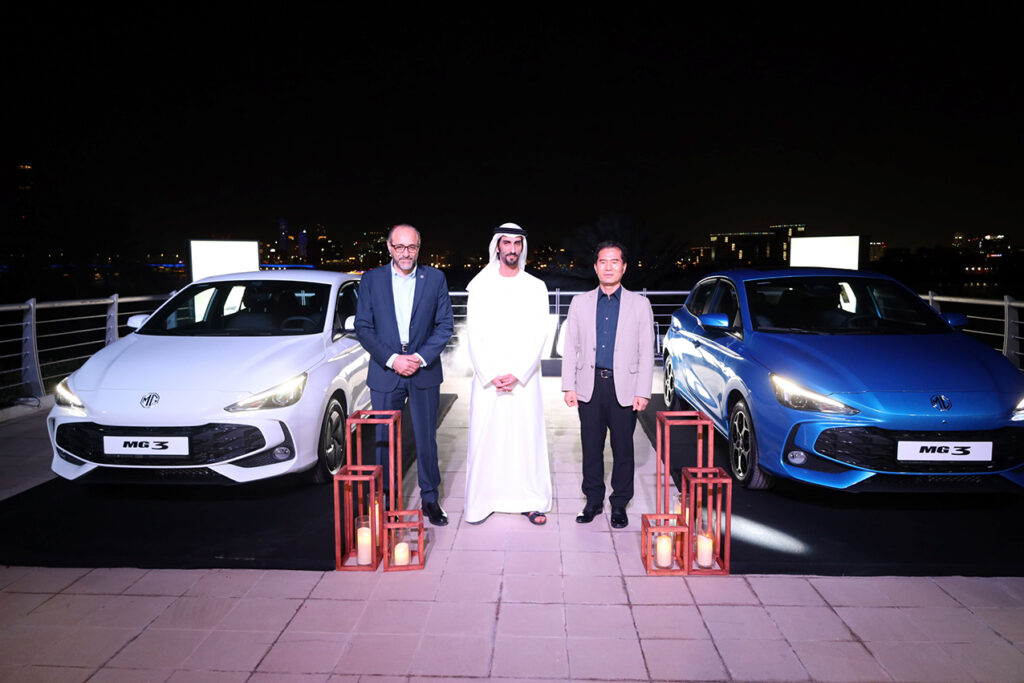 Image 3 - Tom Lee MD of MG Middle East, Mr. Mohamed Al Dhaheri MD of IEM, Mr. Hisham Al-Sahn GM of IEM